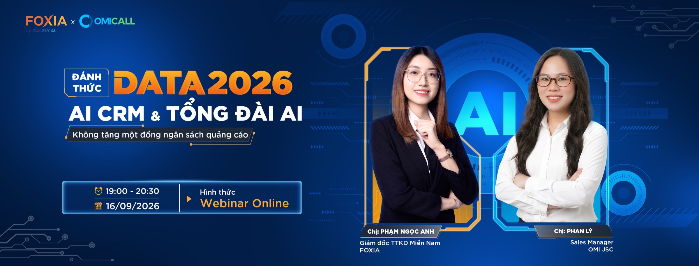 ĐÁNH THỨC DATA 2026 — AI CRM & Tổng đài AI | FOXIA x OMI JSC
