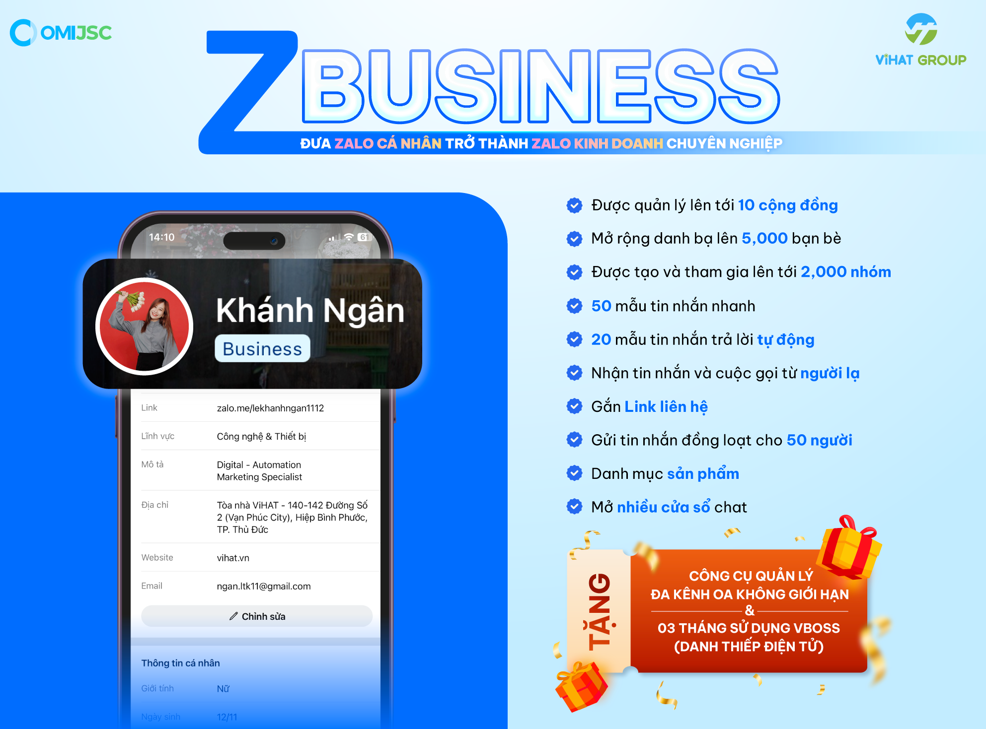 Sở Hữu zBusiness Chỉ Với 7K/Ngày - Biến Zalo OA Thành Công Cụ Bán Hàng Đỉnh Cao!