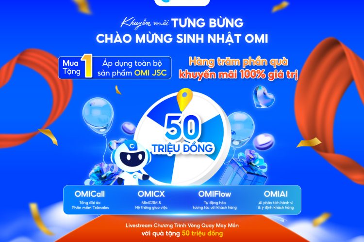 Cơ hội nhận quà trị giá 50 triệu đồng - Cùng OMI về đích cuối năm với ưu đãi không giới hạn!