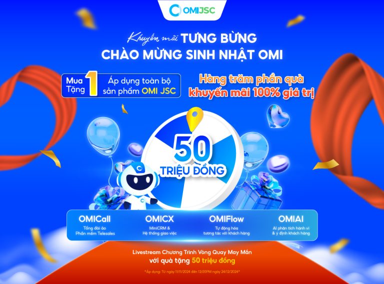Cơ hội nhận quà trị giá 50 triệu đồng - Cùng OMI về đích cuối năm với ưu đãi không giới hạn!