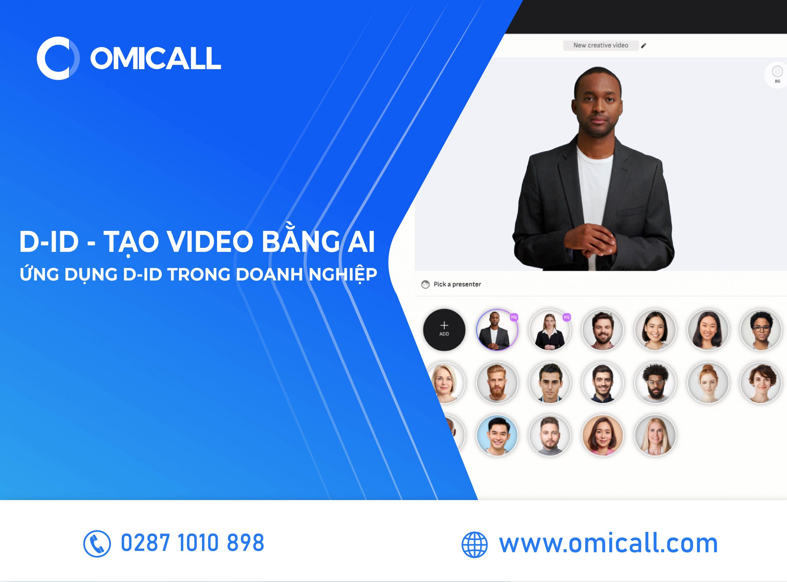 D-ID - Tạo Video Bằng Trí Tuệ Nhân Tạo AI