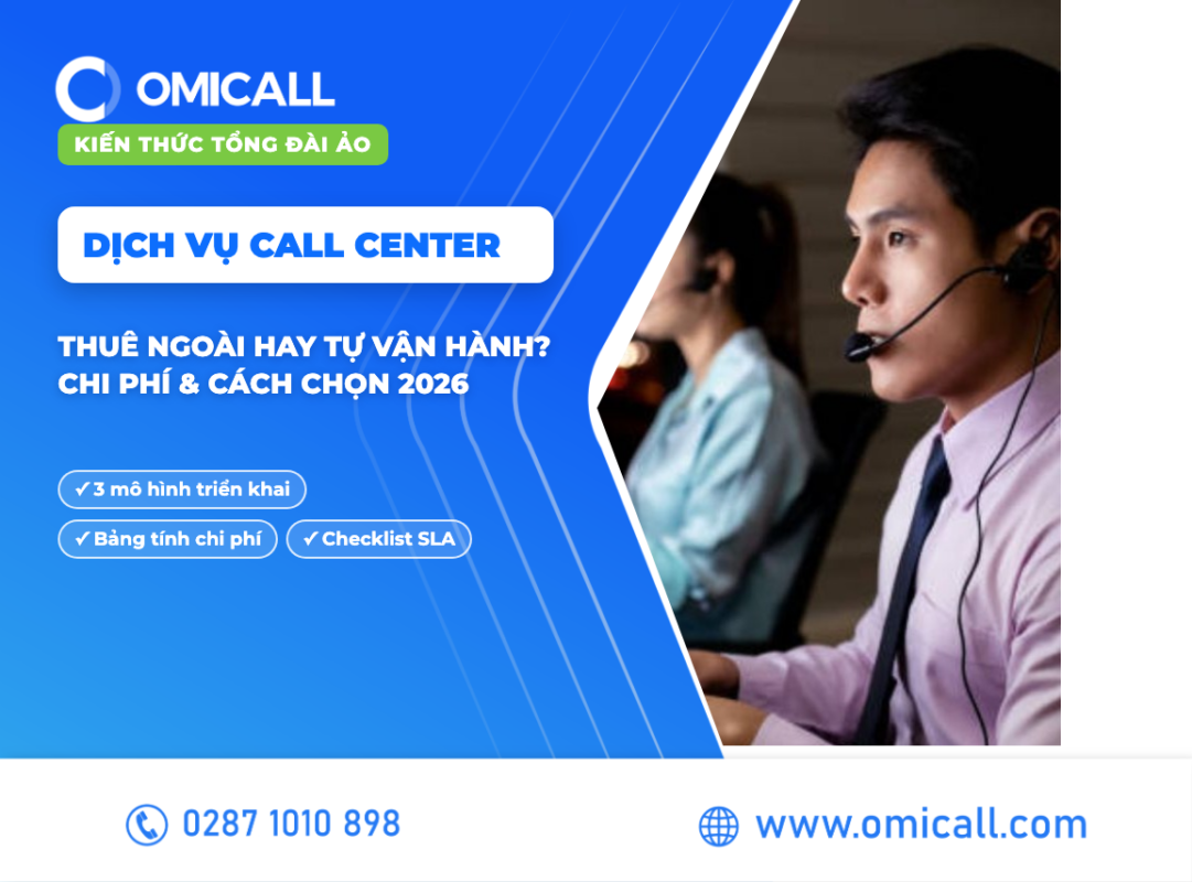 Dịch vụ call center: 3 mô hình triển khai, chi phí và checklist SLA - OMICall