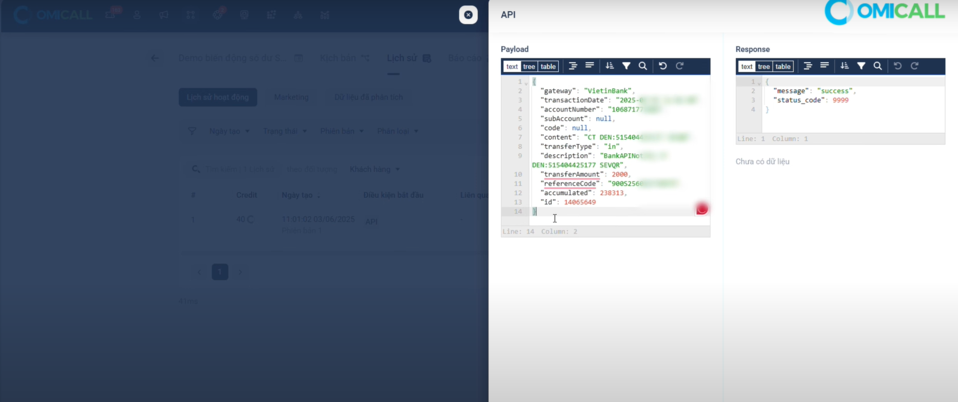 Khai báo Biến từ dữ liệu Webhook