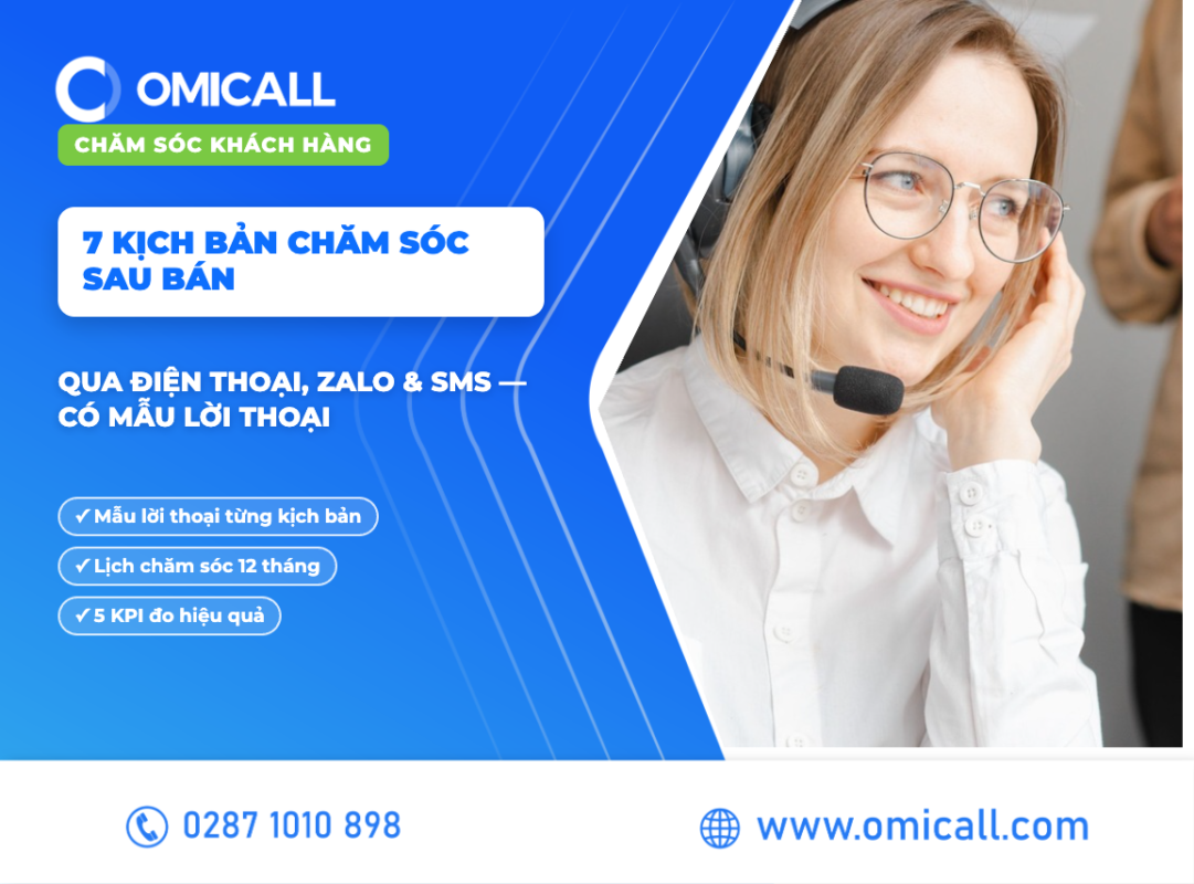 7 kịch bản chăm sóc khách hàng sau bán qua điện thoại, Zalo và SMS