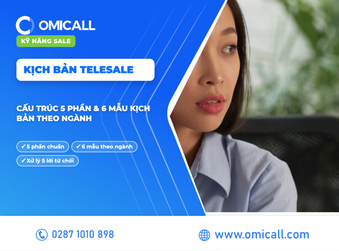 Kịch bản telesale — cấu trúc 5 phần và 6 mẫu kịch bản theo ngành