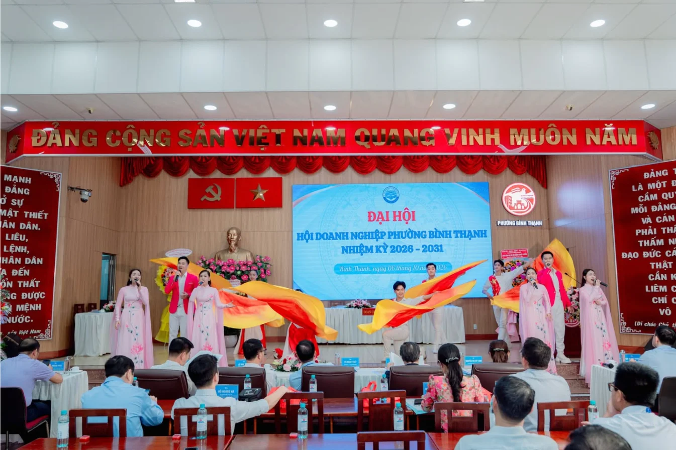 Tiết mục văn nghệ chào mừng Đại hội Hội Doanh nghiệp phường Bình Thạnh nhiệm kỳ 2026 – 2031