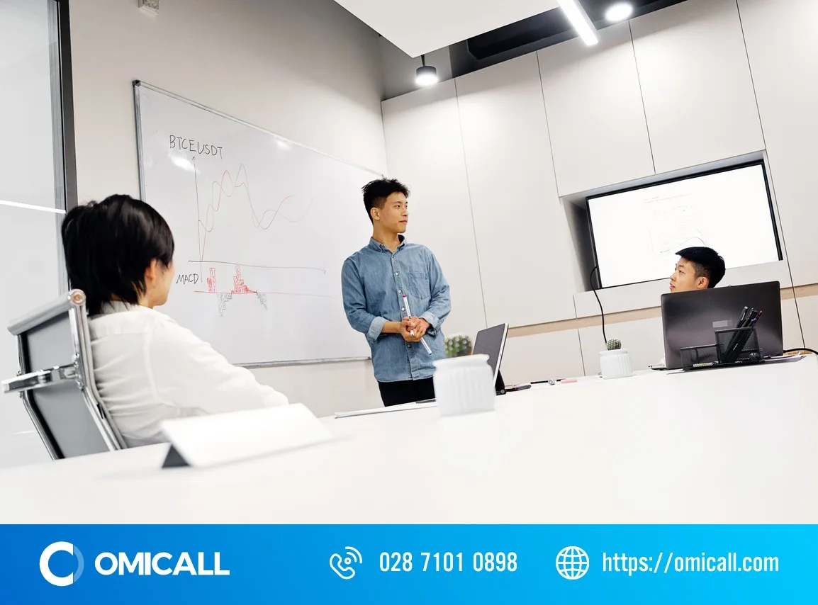 Đội kinh doanh họp rà soát sales pipeline đầu ngày
