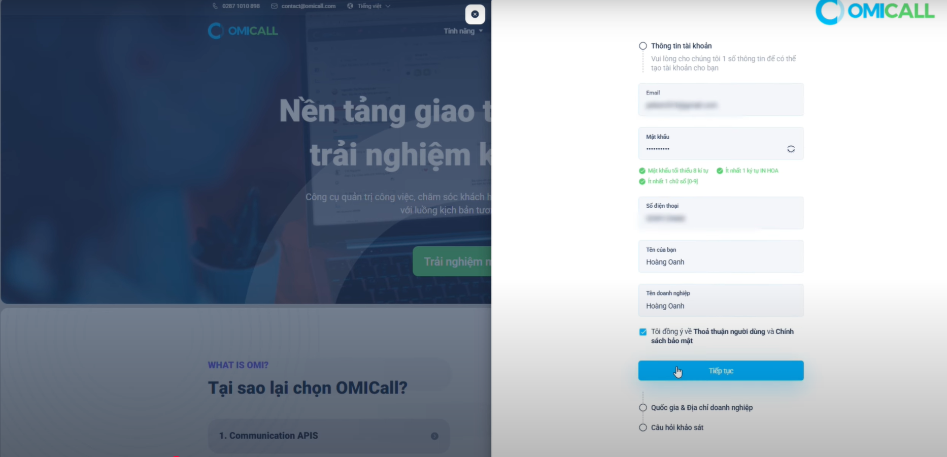Hướng dẫn tạo OMIFlow để nhận Webhook