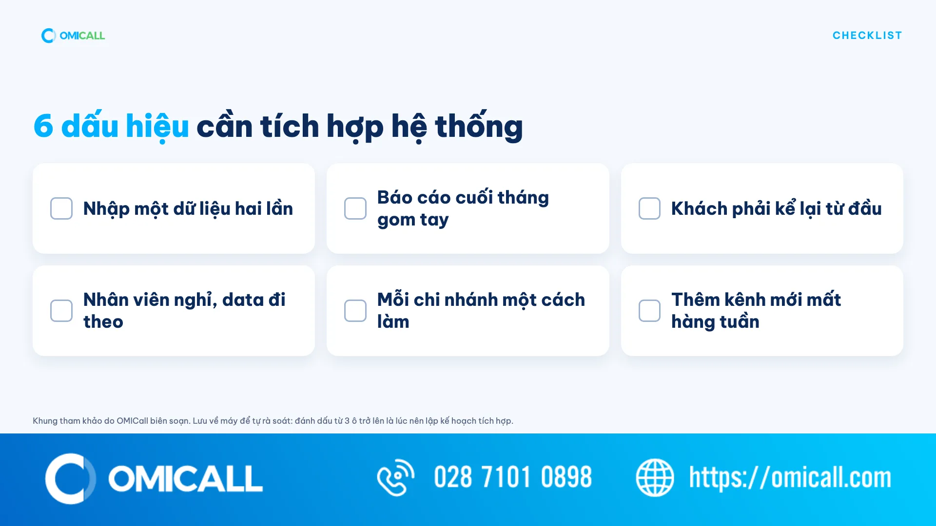Checklist 6 dấu hiệu doanh nghiệp cần tích hợp hệ thống