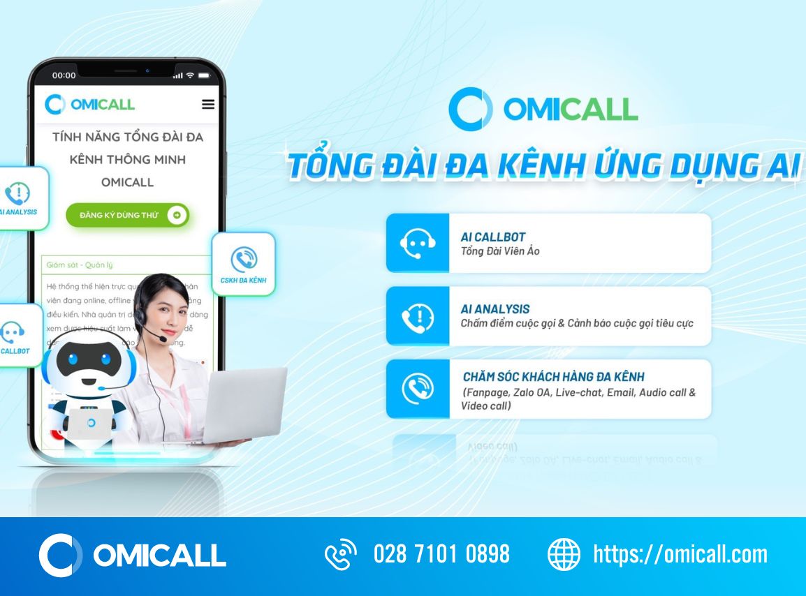 Tổng đài đa kênh ứng dụng AI hàng đầu Việt Nam OMICall