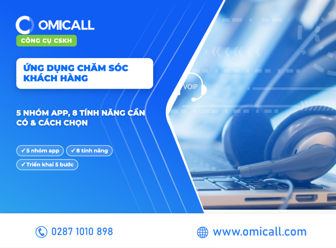 Ứng dụng chăm sóc khách hàng — 5 nhóm app, 8 tính năng cần có và cách chọn